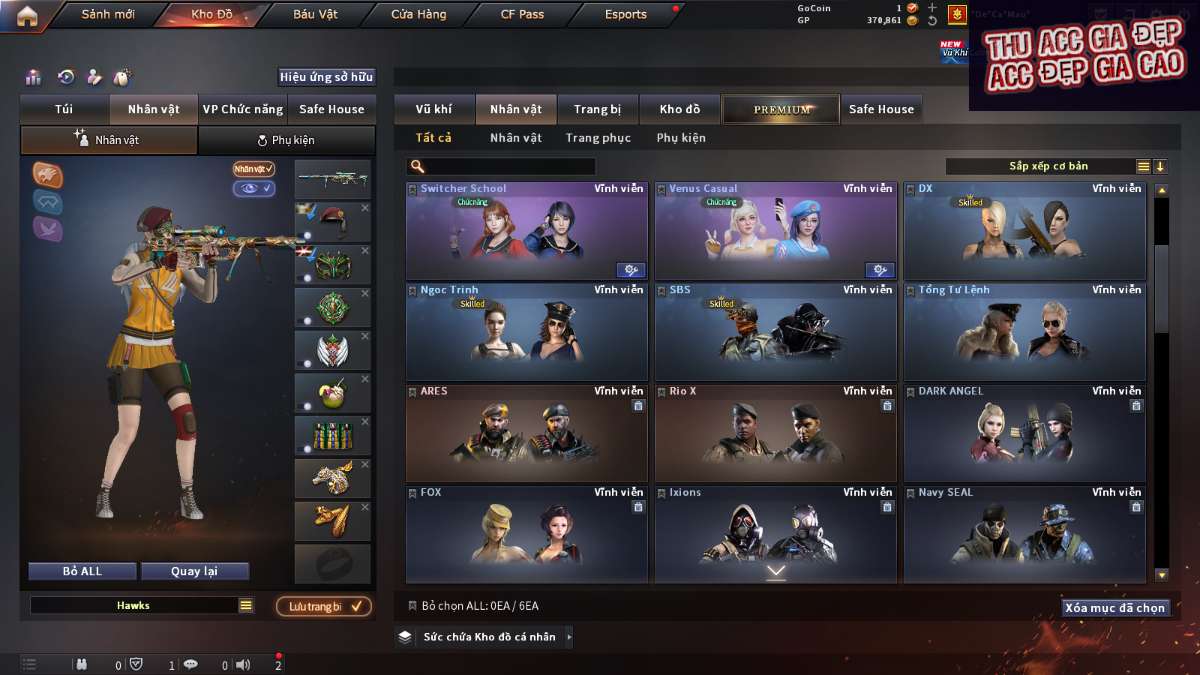 shop acc cf uy tin gia re